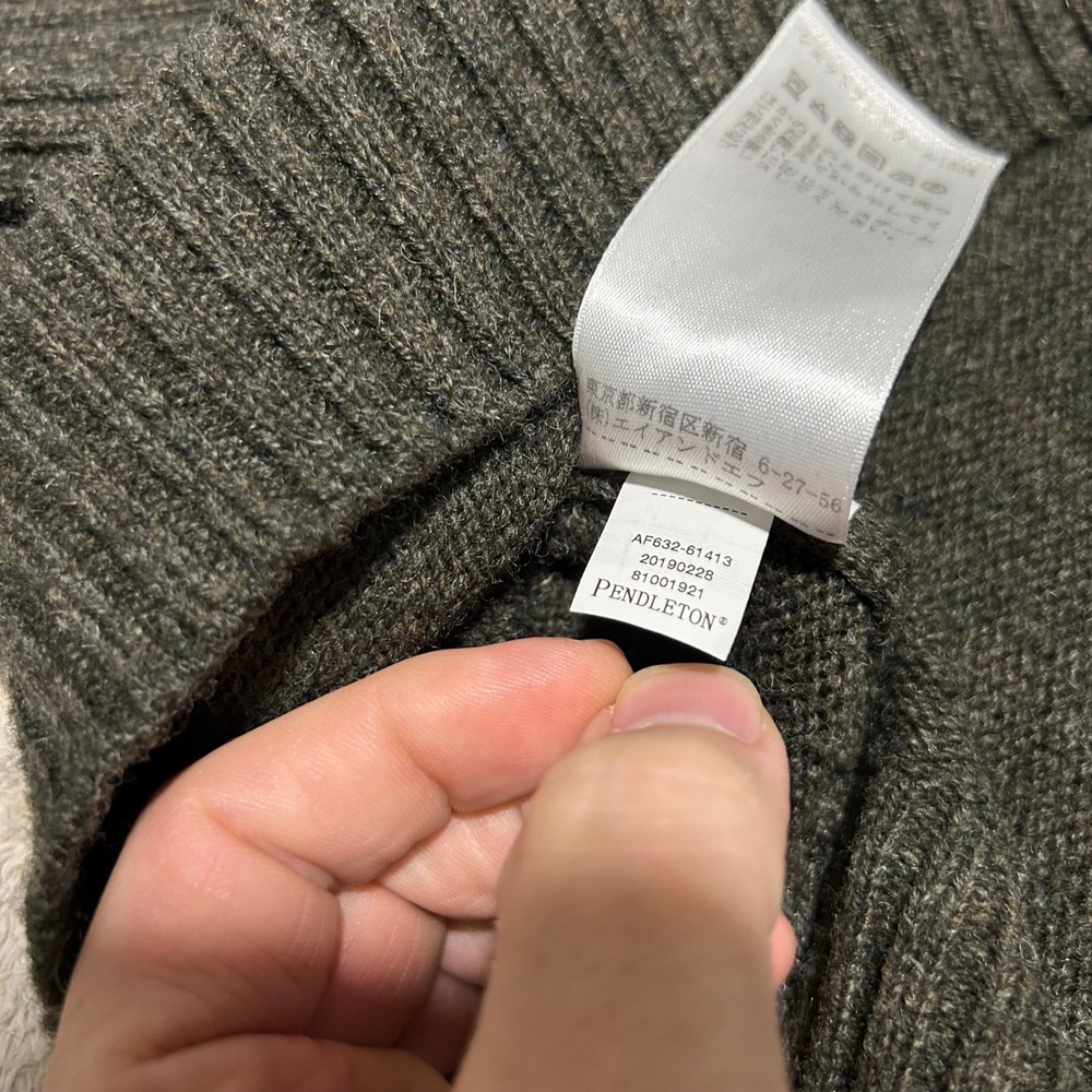 Pendleton Sweater Mens XL Grey Washable Wool Crew Neck - Picture 7 of 8